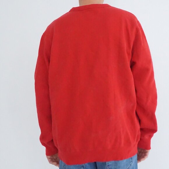Roots Canada Cotton Flag Sweatshirt Red White Minimalist Sporty Heritage XXL - Picture 2 of 10